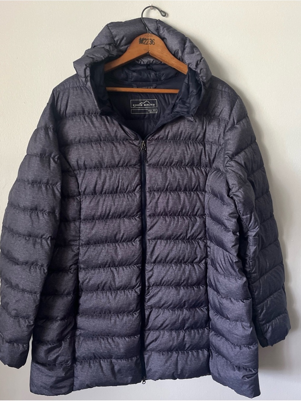 EDDIE BAUER EB650 Womens Parka 650 Goose Down Lightweight  Blue Jacket Coat XXL